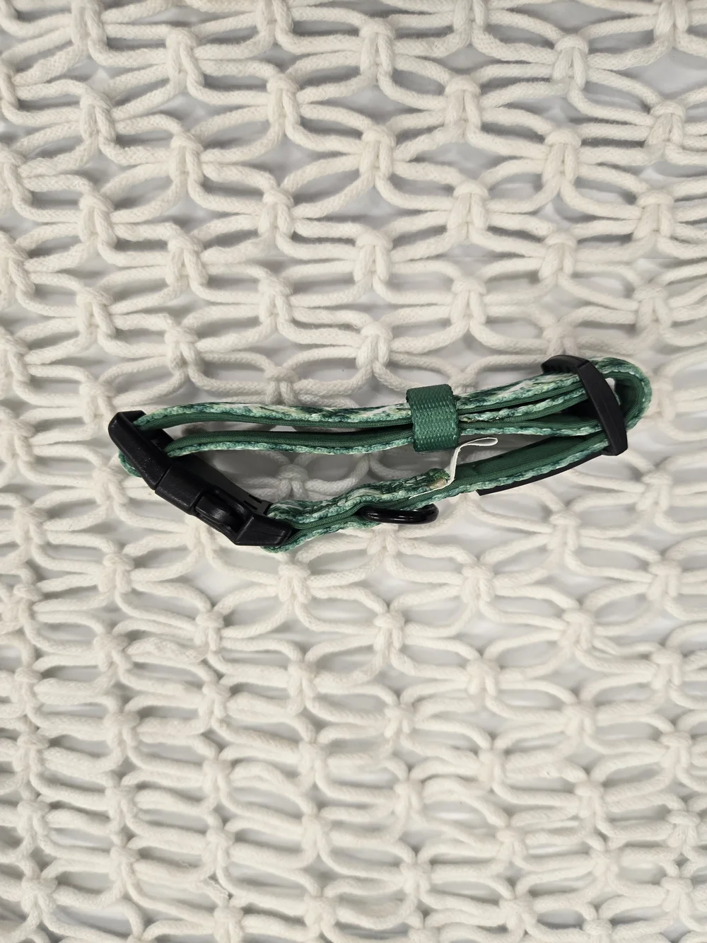 Sassy Woof Green Tropical Leaf Pet Collar - SMALL